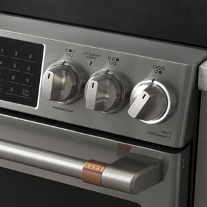 Cafe 30 in. 5.7 cu. ft. Smart Air Fry True European Convection Slide-In Electric Range with 5 Induction Burners - Stainless Steel, Stainless Steel, hires