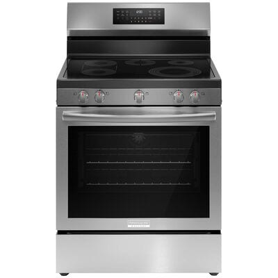 Frigidaire Gallery 30 in. 5.3 cu. ft. Air Fry Standard Convection Steam Electric Range with Smoothtop Burners - Stainless Steel | GCRE3060BF