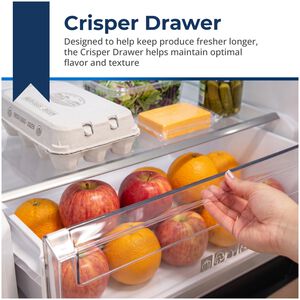 Sharp 24 in. 10.3 cu. ft. Counter Depth Bottom Freezer Refrigerator - Stainless Steel, , hires