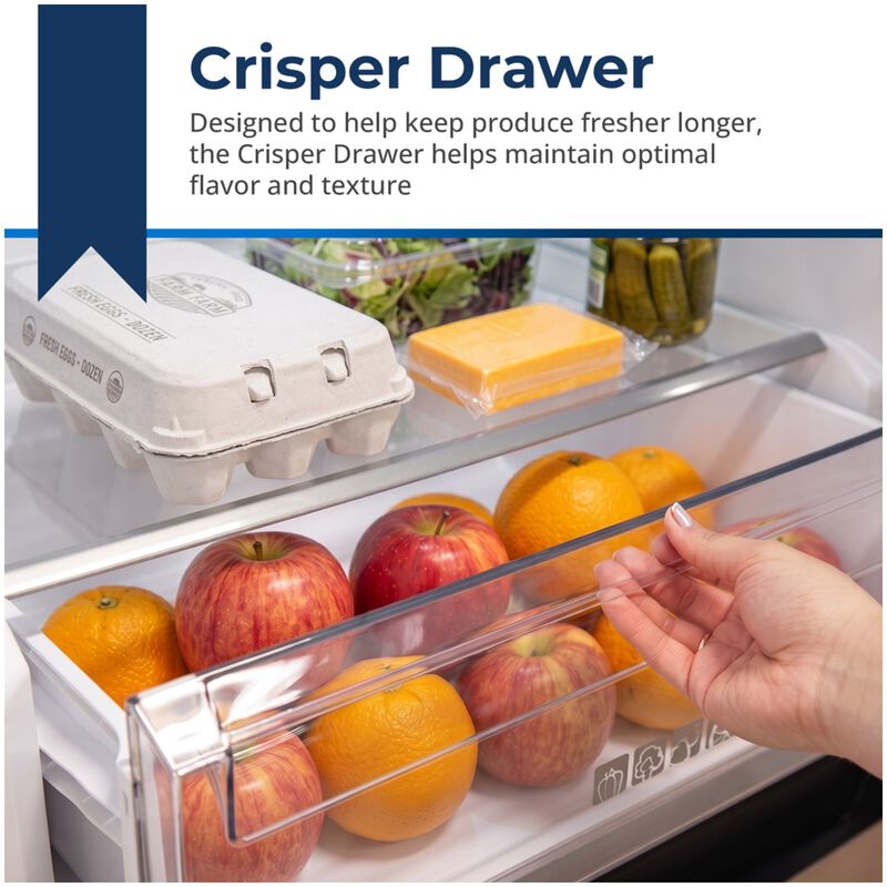 Sharp 24 in. 10.3 cu. ft. Counter Depth Bottom Freezer Refrigerator - Stainless Steel, , hires