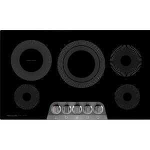 Frigidaire Gallery 36 in. 5-Burner Electric Cooktop with Simmer Burner & Power Burner - Black Stainless, , hires