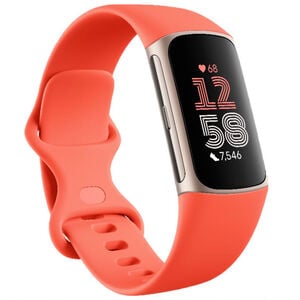 Fitbit Charge 6 Advanced Fitness & Health Tracker - Coral / Champagne Gold Aluminum, , hires