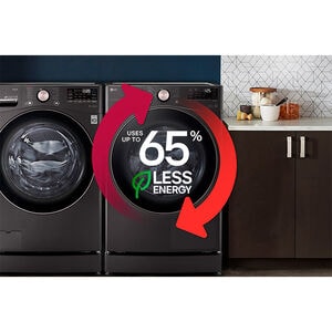 LG 27 in. 7.8 cu. ft. Smart Stackable Ventless Electric Dryer with Dual Inverter Heat Pump & AI Sensor Dry - Black Steel, , hires