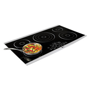 LG Studio 36 in. Electric Cooktop with 5 Smoothtop Burners - Stainless Steel, , hires