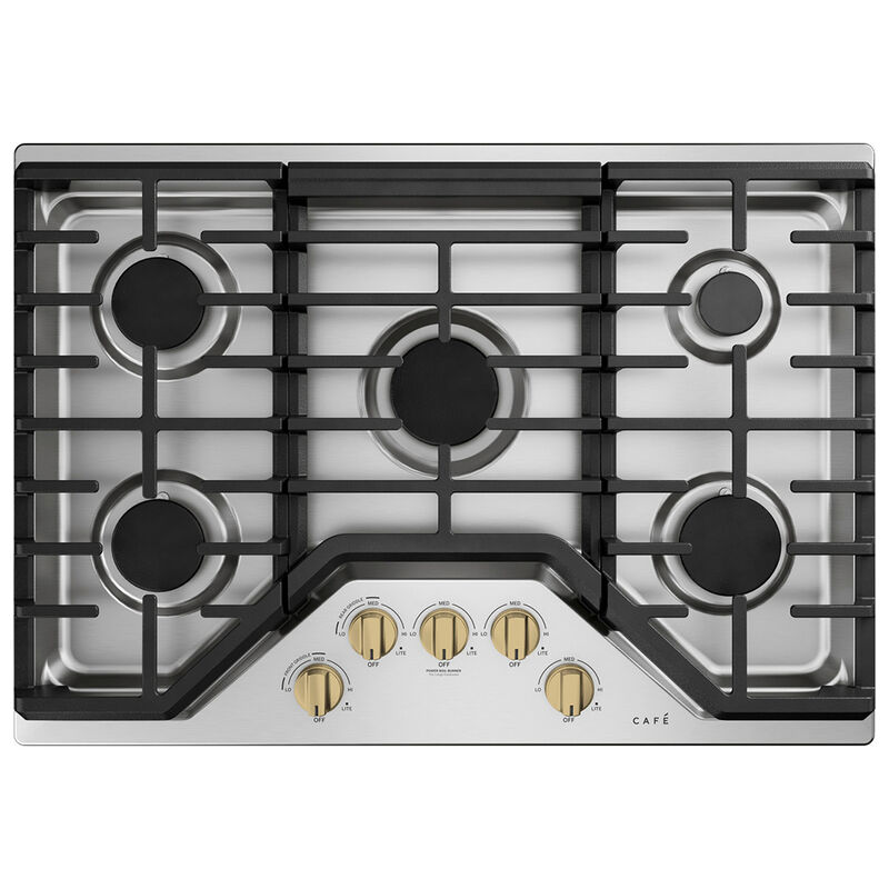 Cafe 5 Gas Cooktop Knobs - Brushed Brass, , hires