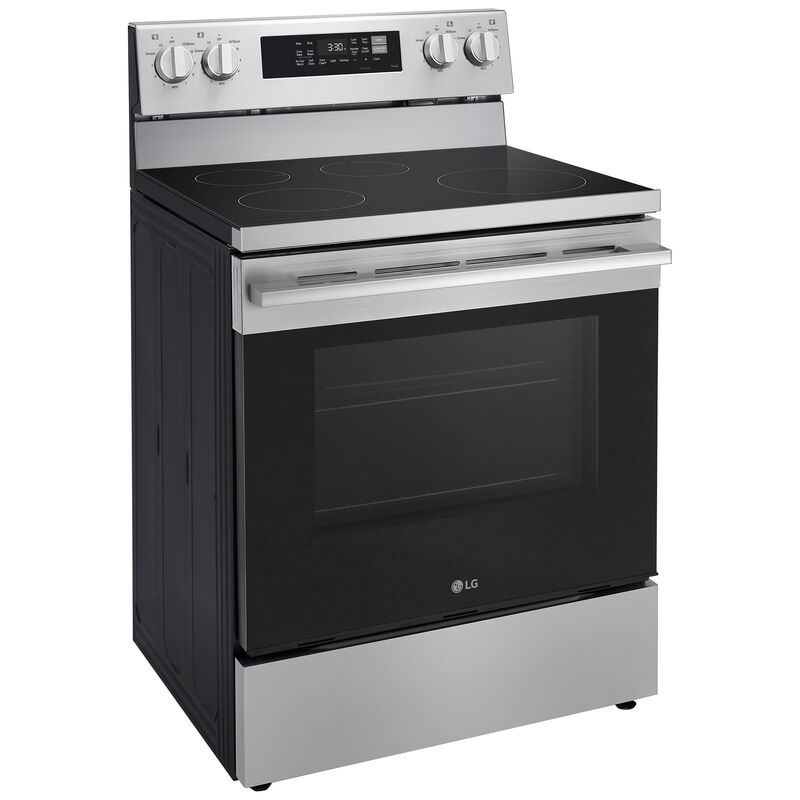 LG 30 in. 6.3 cu. ft. Smart Air-Fry True European Convection Electric Range with 4 Induction Burners - Stainless Steel, , hires