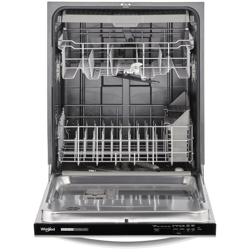 Whirlpool 24 in. Top Control Dishwasher with 51 dBa Sound Level & 3rd-Rack - Fingerprint Resistant Stainless, , hires