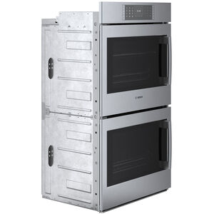 Bosch Benchmark Series 30 in. 9.2 cu. ft. Top Control Electric Double Wall Oven with True European Convection - Stainless Steel, , hires
