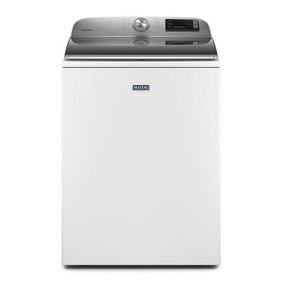 Maytag 27 in. 4.7 cu. ft. Smart Top Load Washer with Agitator & Extra Power Button - White | MVW6230HW