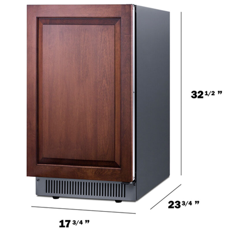 Summit 18 in. Built-In Undercounter Outdoor Commercial-Use Ice Maker with 33 lb. Ice Storage, Auto-Defrost & Digital Control - Custom Panel Ready, , hires