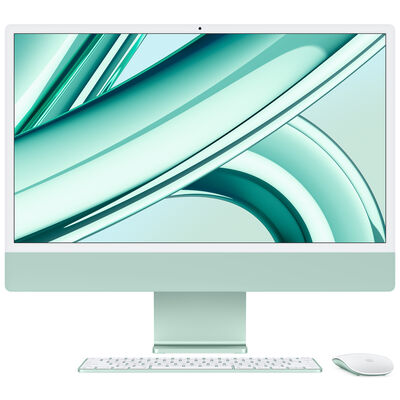 Apple iMac 24" (Late 2023) with Apple M3, 4.5K Retina Display, 8GB RAM, 256GB SSD, 8-core CPU, 8-core GPU, Green | MQRA3LL/A