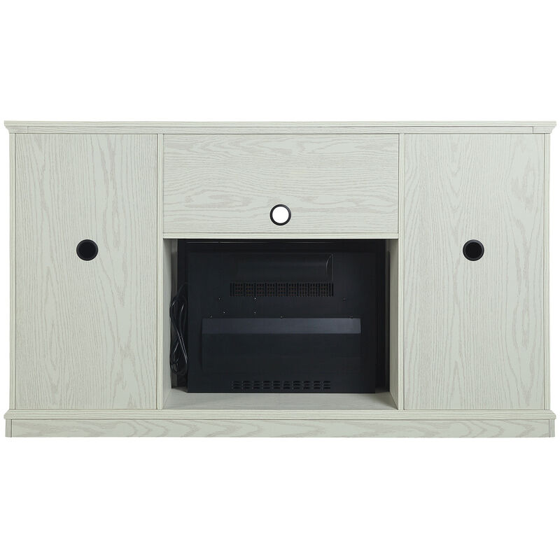 Manhattan Comfort Myrtle 60" Fireplace Console - Cream Oak, , hires