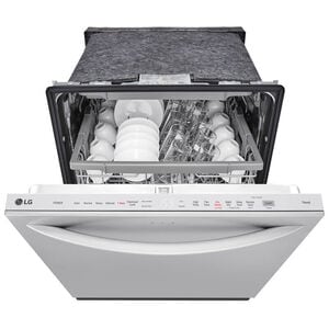 LG 24 in. Top Control Smart Dishwasher with 46 dBa Sound Level & 3rd-Rack - PrintProof Stainless Steel, PrintProof Stainless Steel, hires