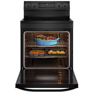 Midea 30 in. 6.3 cu. ft. Electric Range with Radiant Burners - Black, Black, hires