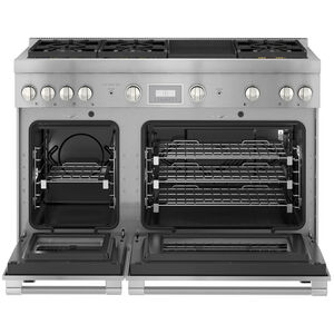 Thermador Pro Harmony 48 in. 6.8 cu. ft. Smart True European Convection Double Oven Dual Fuel Range with 6 Sealed Burners & Griddle - Stainless Steel, , hires