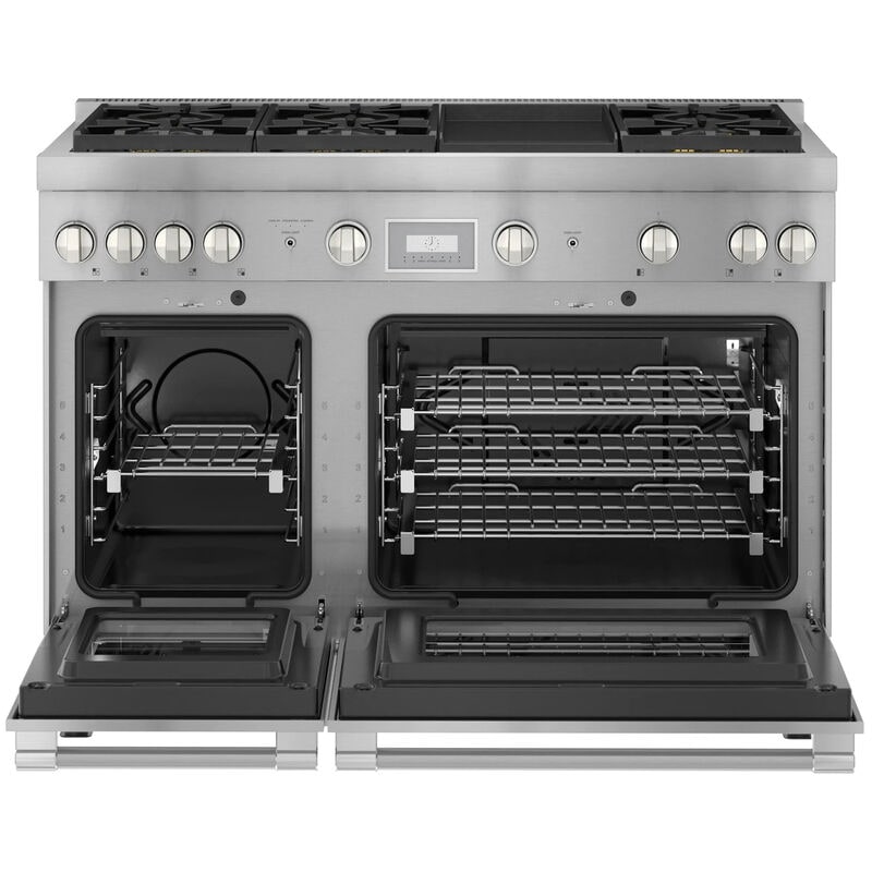 Thermador Pro Harmony 48 in. 6.8 cu. ft. Smart True European Convection Double Oven Dual Fuel Range with 6 Sealed Burners & Griddle - Stainless Steel, , hires