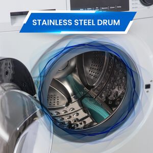 Equator 24 in. 1.6 cu. ft. Electric Front Load Laundry Center with Pet Cycle, Sanitize Cycle & Sensor Dry - White, White, hires