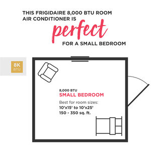 Frigidaire 8,000 BTU (5,500 BTU DOE) 115V Portable Air Conditioner with 2 Fan Speeds, Sleep Mode & Remote Control - White, , hires