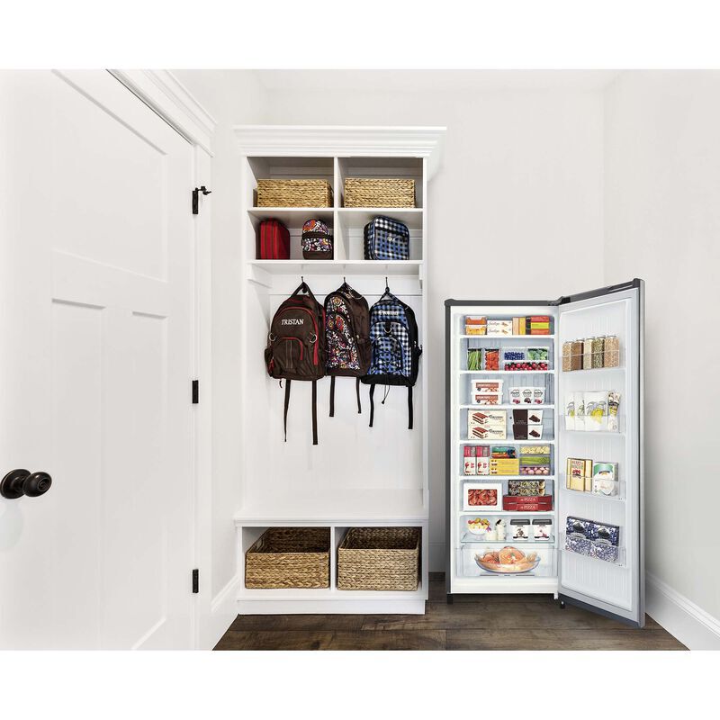 LG 21 in. 5.8 cu. ft. Compact Upright Freezer - Platinum Silver, , hires