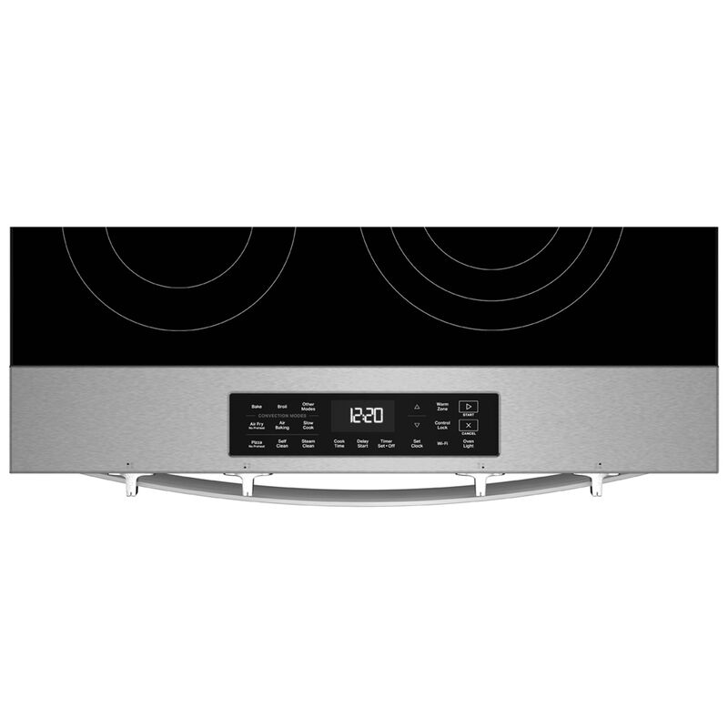 Whirlpool 30 in. 5.3 cu. ft. Smart Air-Fry Standard Convection Electric Range with Radiant Burners - Fingerprint Resistant Stainless Steel, , hires