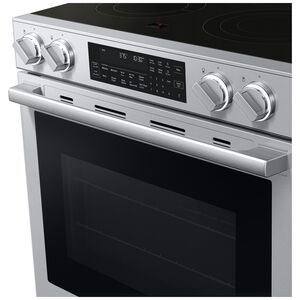Samsung Bespoke 30 in. 6.3 cu. ft. Smart Air-Fry True European Convection Slide-In Electric Range with Radiant Burners - Stainless Steel, Stainless Steel, hires