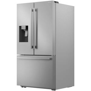 Sharp 36 in. 28.9 cu. ft. Garage-Ready French Door Refrigerator with Ice & Water Dispenser - Stainless Steel, , hires