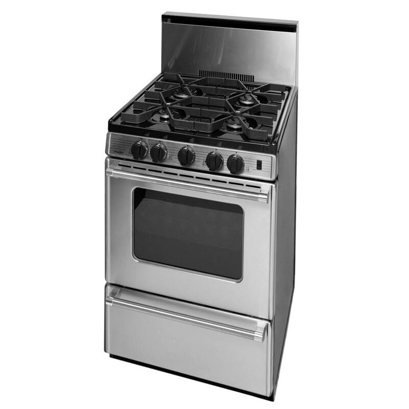 Premier Pro Series 24 in. 3.0 cu. ft. Oven Freestanding Gas Range with 4 Sealed Burners - Stainless Steel, , hires