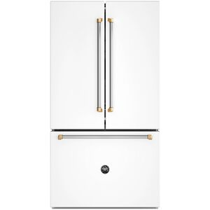 Bertazzoni Master Series 36 in. 26.2 cu. ft. Counter Depth French Door Refrigerator with Internal Water Dispenser - Matte White, , hires