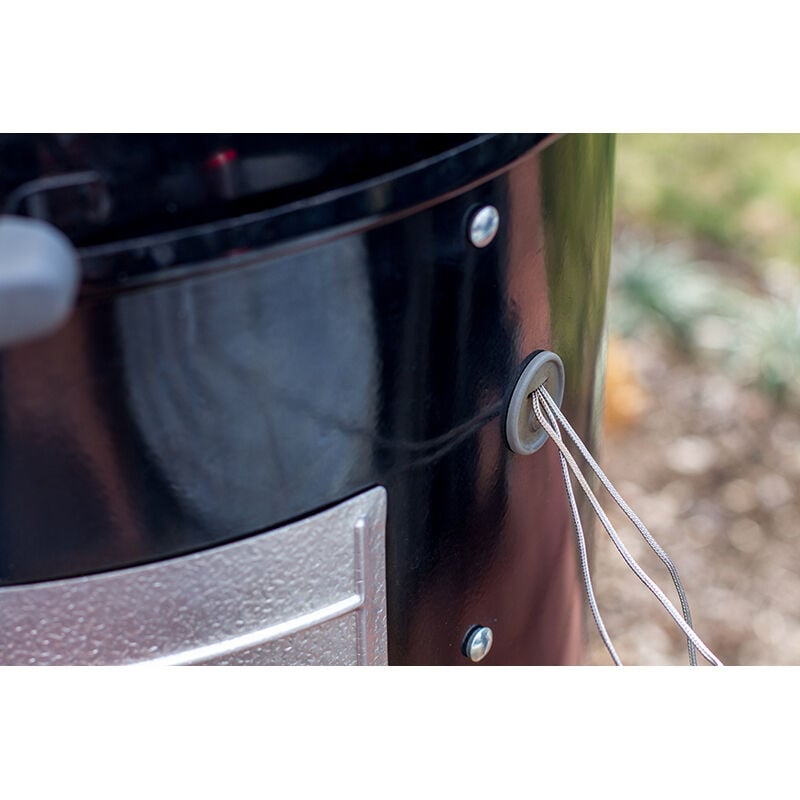 Weber Smokey Mountain 18 in. 2-Rack Charcoal Smoker with Built-In Thermometer - Black, , hires