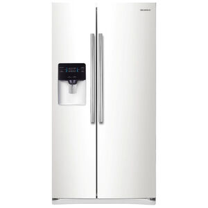 Samsung 36" 24.5 Cu. Ft. Side-by-Side Refrigerator with Ice & Water Dispenser - White, , hires