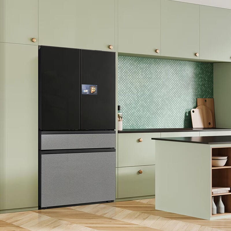 Samsung Bespoke 36 in. 22.5 cu. ft. Smart Counter Depth 4-Door French Door Refrigerator with AI Home, Beverage Center & Internal Water Autofill Pitcher - Charcoal Glass & Stainless Steel, , hires