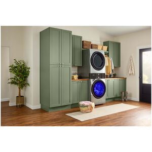 Whirlpool 28 in. 4.5 cu. ft. Smart Gas Front Load Laundry with UV Clean Technology, FreshFlow Vent System, Sensor Dry, Sanitize & Steam Cycle - Radiant Silver, Radiant Silver, hires