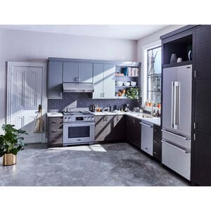 Signature Kitchen Suite 36 in. 19.3 cu. ft. Built-In Smart Counter Depth 4-Door French Door Refrigerator with Internal Water Dispenser - Custom Panel Ready, , hires
