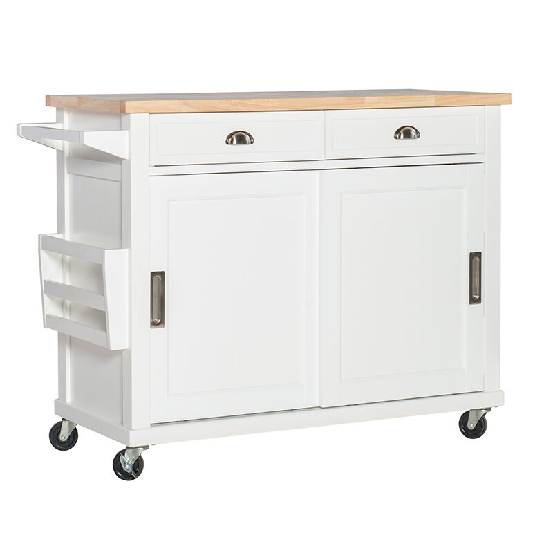 Lewis Kitchen Cart White P C Richard Son - Linon Home Decor Kitchen Cart