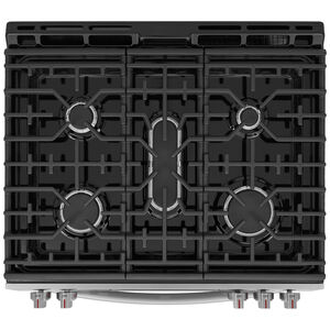 Frigidaire Gallery 30 in. 5.1 cu. ft. Air-Fry True European Convection Steam Gas Range with 5 Sealed Burners - Stainless Steel, , hires