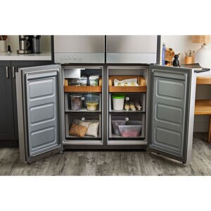KitchenAid 36 in. 19.4 cu. ft. Counter Depth 4-Door French Door Refrigerator with Ice Maker - Stainless Steel, , hires