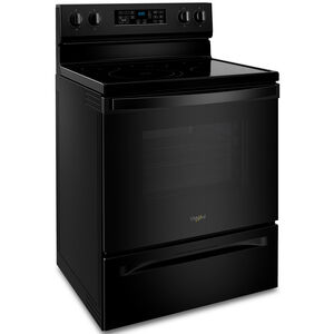 Whirlpool 30 in. 5.3 cu. ft. Air Fry Convection Oven Freestanding Electric Range with 5 Smoothtop Burners - Black, , hires