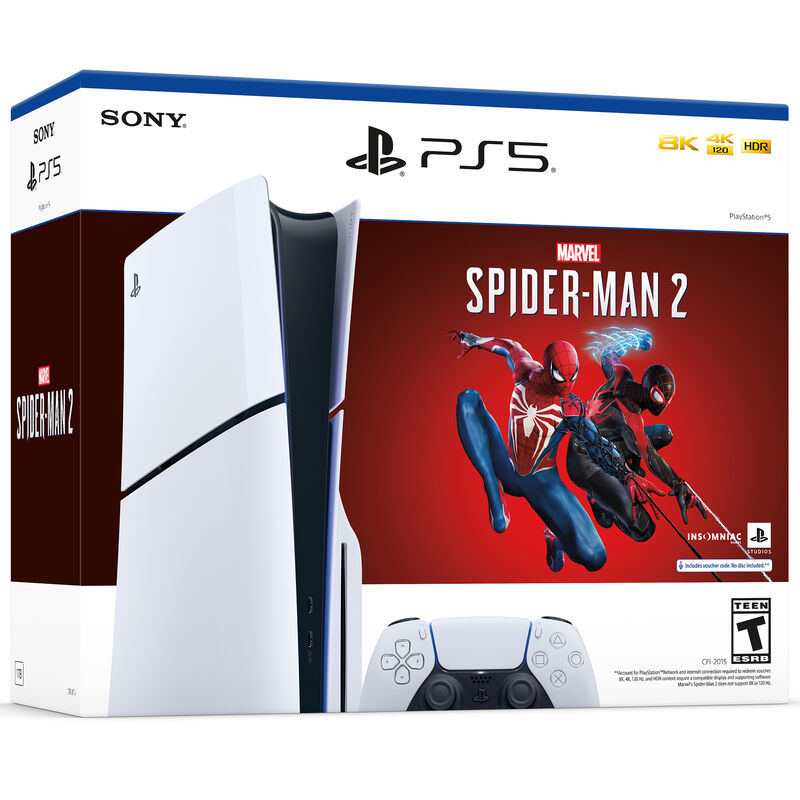 PlayStation 5 Console Marvel's Spider-Man 2 Bundle (Slim) - White