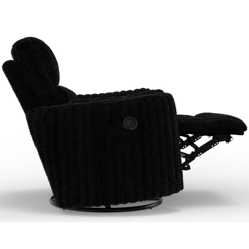 Catnapper Daydream Swivel Glider Recliner - Black, Black, hires