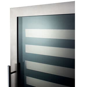 Summit 24 in. Wine Cooler with Wire Racks, Dual Temperature Zones & 163 Bottle Capacity - Stainless Steel, , hires