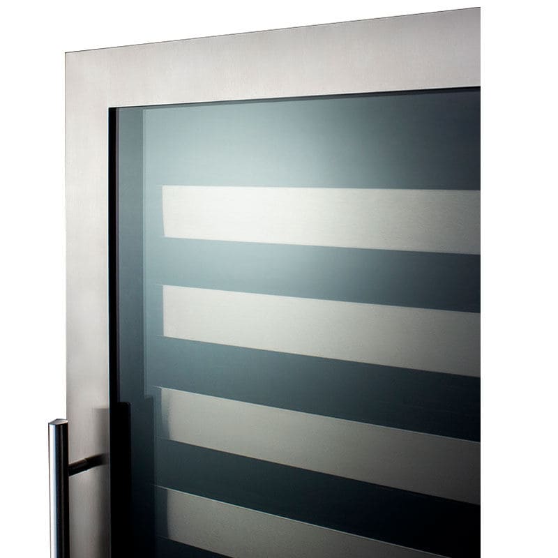 Summit 24 in. Wine Cooler with Wire Racks, Dual Temperature Zones & 163 Bottle Capacity - Stainless Steel, , hires