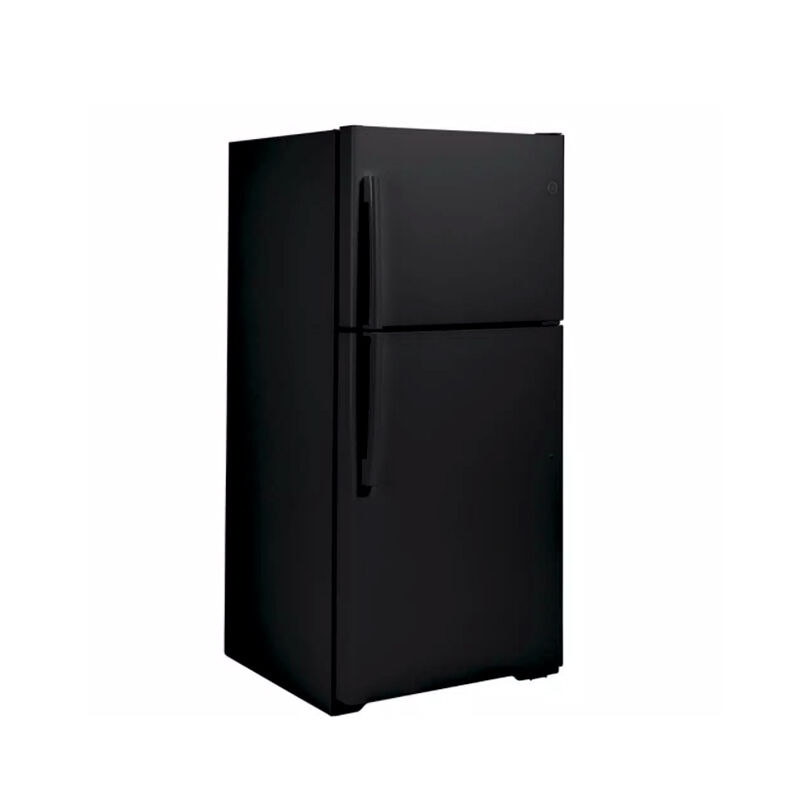 GE 30 in. 19.2 cu. ft. Top Freezer Refrigerator - Black, Black, hires