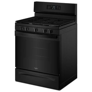 Whirlpool 30 in. 5.0 cu. ft. Air-Fry Standard Convection Gas Range with 5 Sealed Burners - Black, , hires