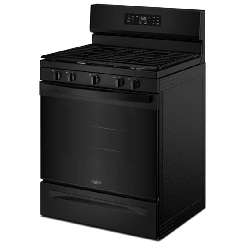 Whirlpool 30 in. 5.0 cu. ft. Air-Fry Standard Convection Gas Range with 5 Sealed Burners - Black, , hires