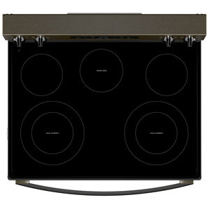 Whirlpool 30 in. 5.3 cu. ft. Air-Fry Standard Convection Electric Range with Radiant Burners - Black Stainless, , hires