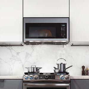 Samsung 30 in. 1.7 cu. ft. 950W Smart Over-the-Range Microwave with 300 CFM & Convection Cooking - Stainless Steel, Stainless Steel, hires