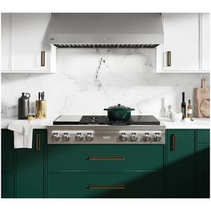 SKS 48 in. 6-Burner Smart Dual Fuel Natural Gas Rangetop with Simmer Burner & Power Burner - Stainless Steel, , hires