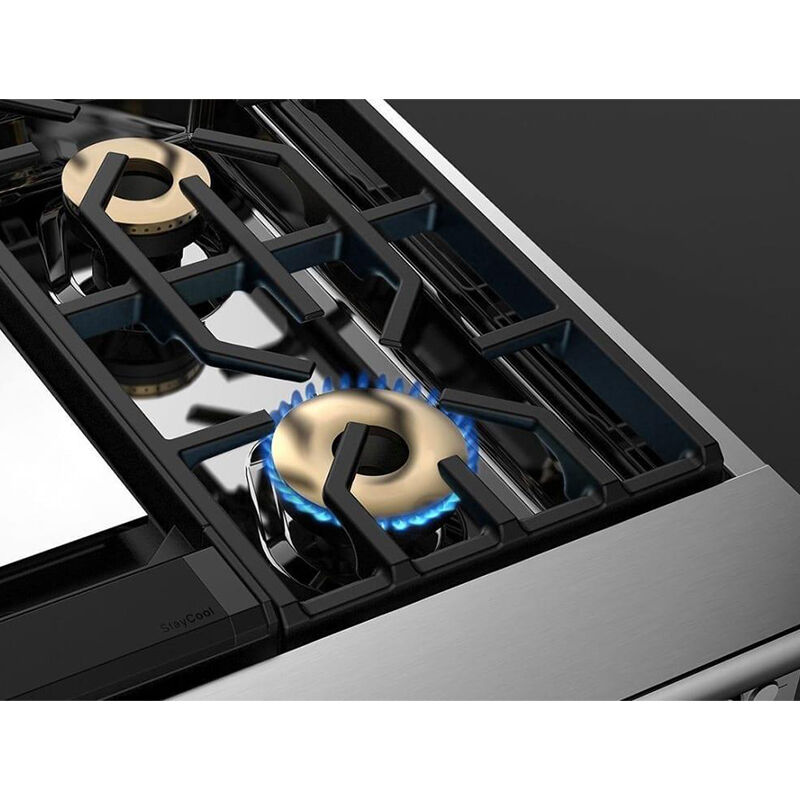 Viking 7 Series 36 in. 5.6 cu. ft. True European Convection Dual Fuel Range with 6 Sealed Burners - Stainless Steel, , hires