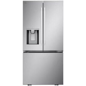 LG 33 in. 24.5 cu. ft. Smart French Door Refrigerator with Ice & Water Dispenser - PrintProof Stainless Steel, PrintProof Stainless Steel, hires