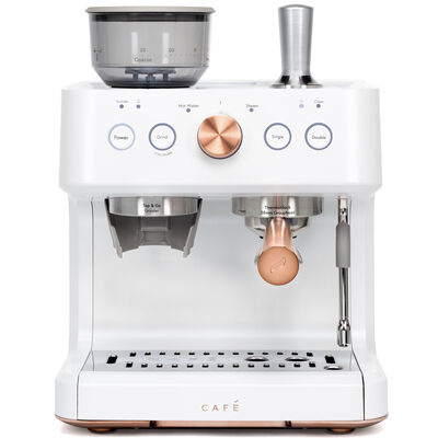 Cafe Bellissimo Semi-Automatic Espresso Machine + Frother - Matte White | C7CESAS4RW3